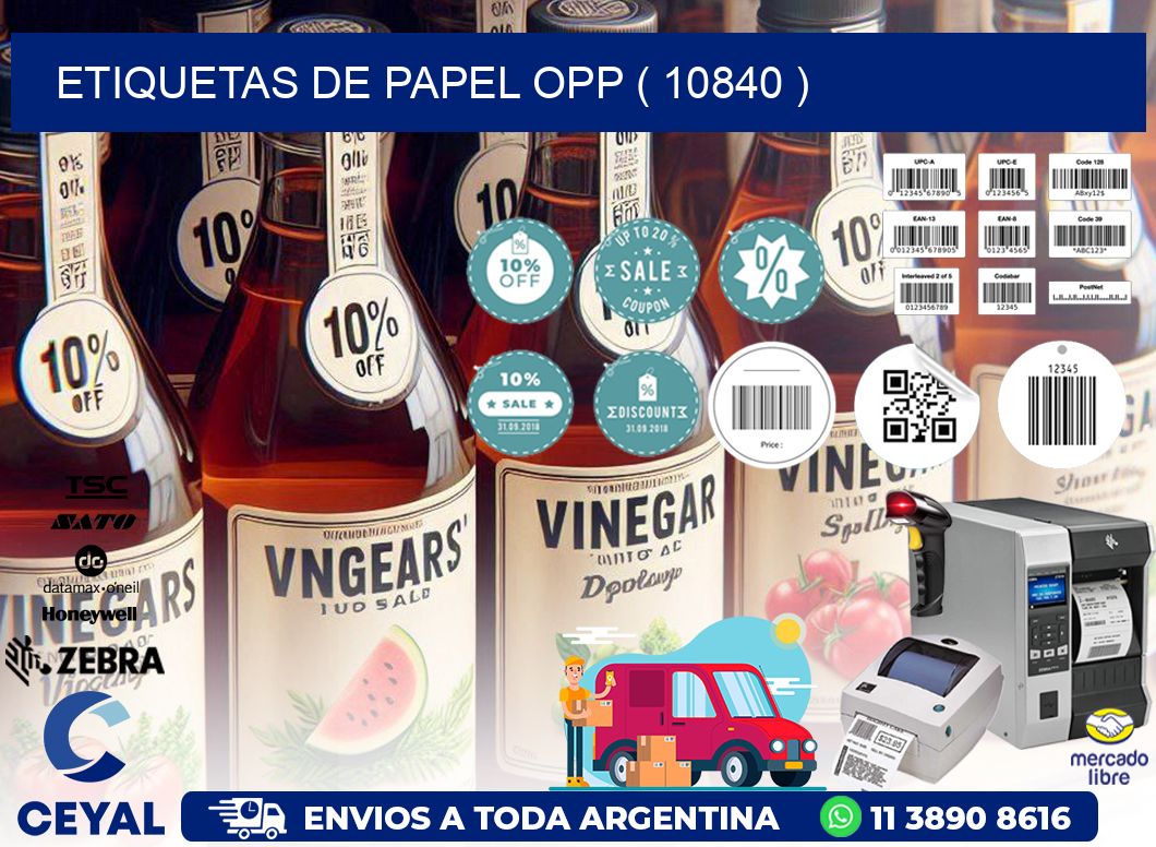 ETIQUETAS DE PAPEL OPP ( 10840 )