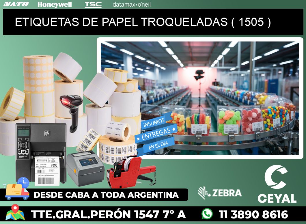ETIQUETAS DE PAPEL TROQUELADAS ( 1505 )