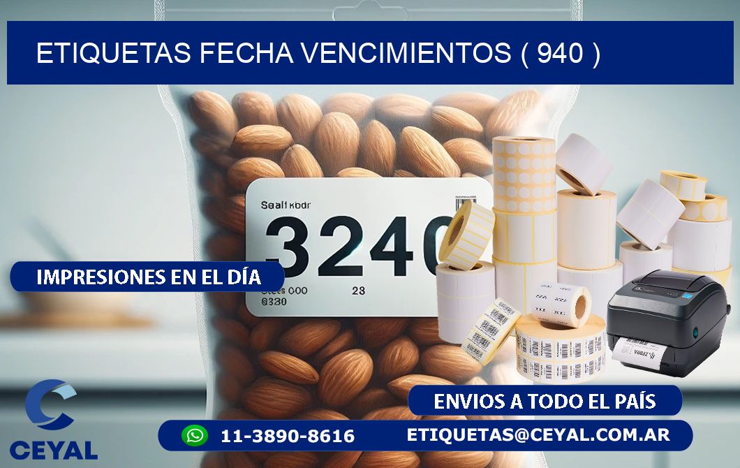 ETIQUETAS FECHA VENCIMIENTOS ( 940 )