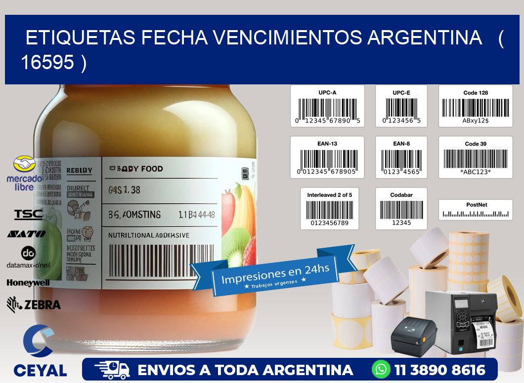 ETIQUETAS FECHA VENCIMIENTOS ARGENTINA   ( 16595 )