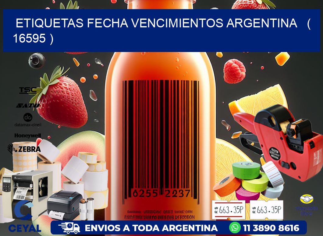 ETIQUETAS FECHA VENCIMIENTOS ARGENTINA   ( 16595 )