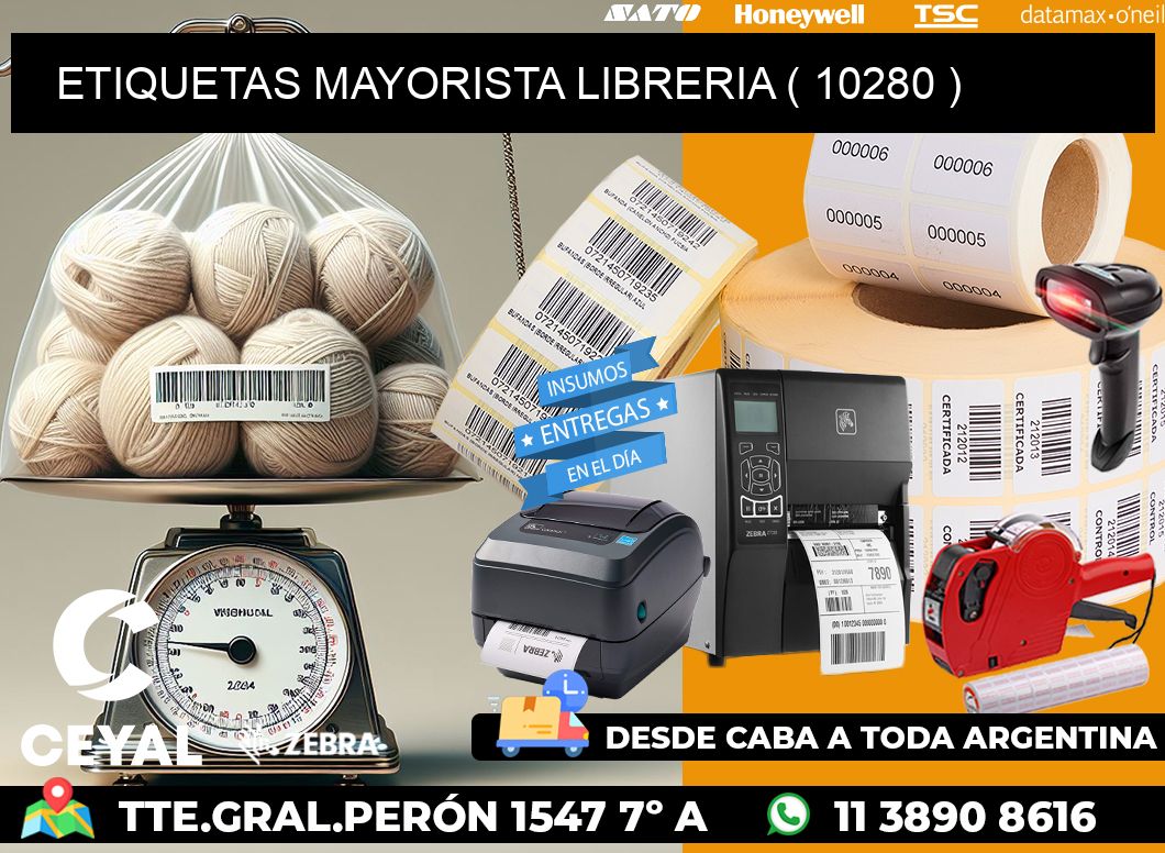 ETIQUETAS MAYORISTA LIBRERIA ( 10280 )