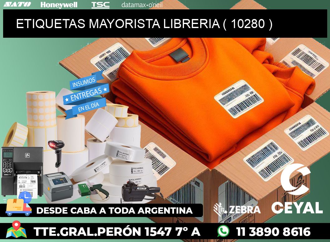 ETIQUETAS MAYORISTA LIBRERIA ( 10280 )