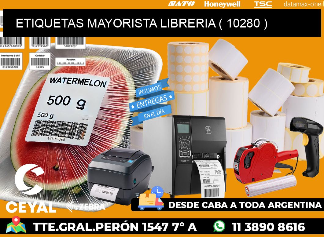ETIQUETAS MAYORISTA LIBRERIA ( 10280 )