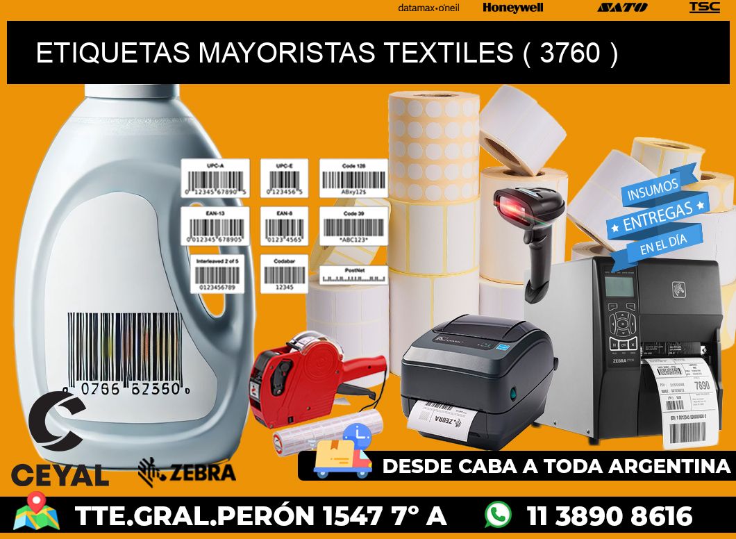 ETIQUETAS MAYORISTAS TEXTILES ( 3760 )