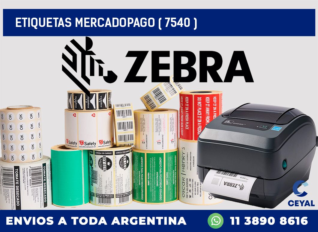 ETIQUETAS MERCADOPAGO ( 7540 )