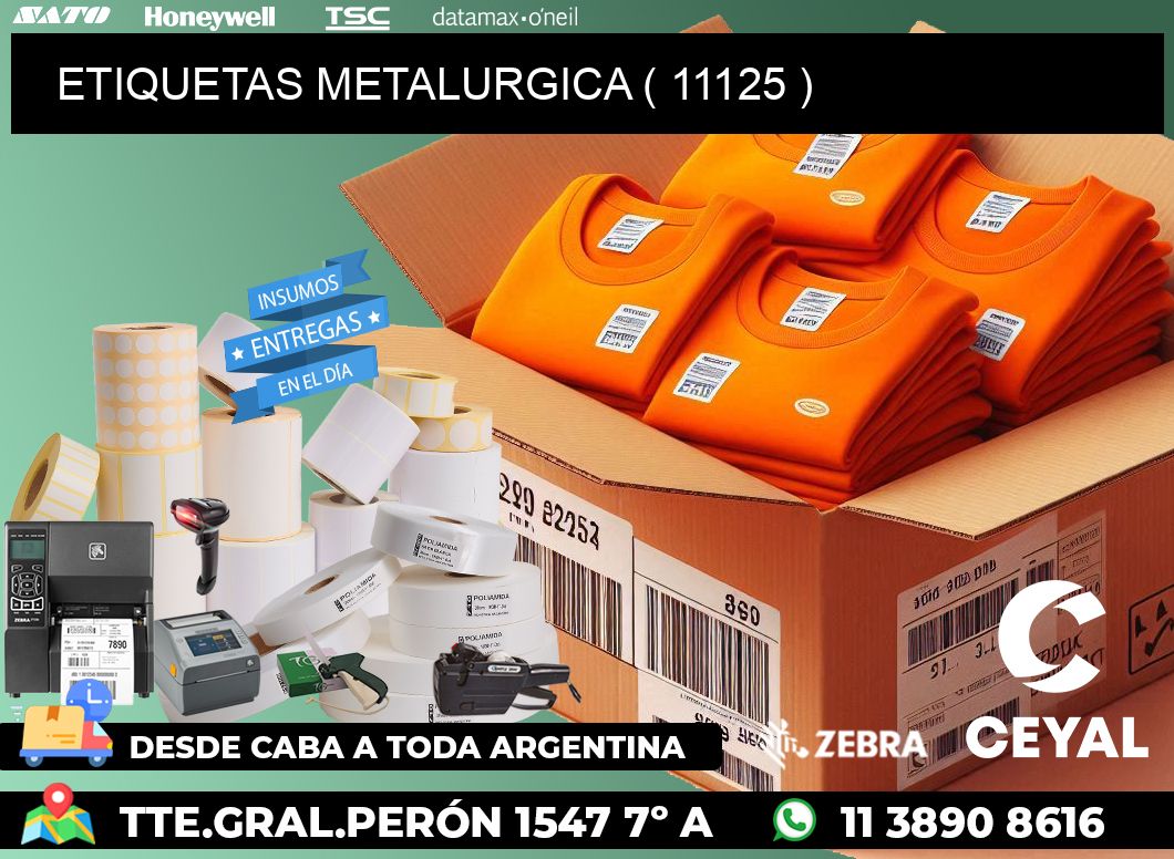 ETIQUETAS METALURGICA ( 11125 )