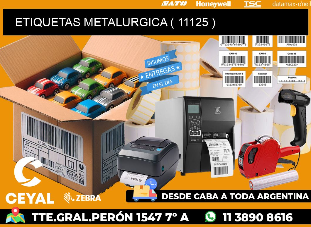 ETIQUETAS METALURGICA ( 11125 )
