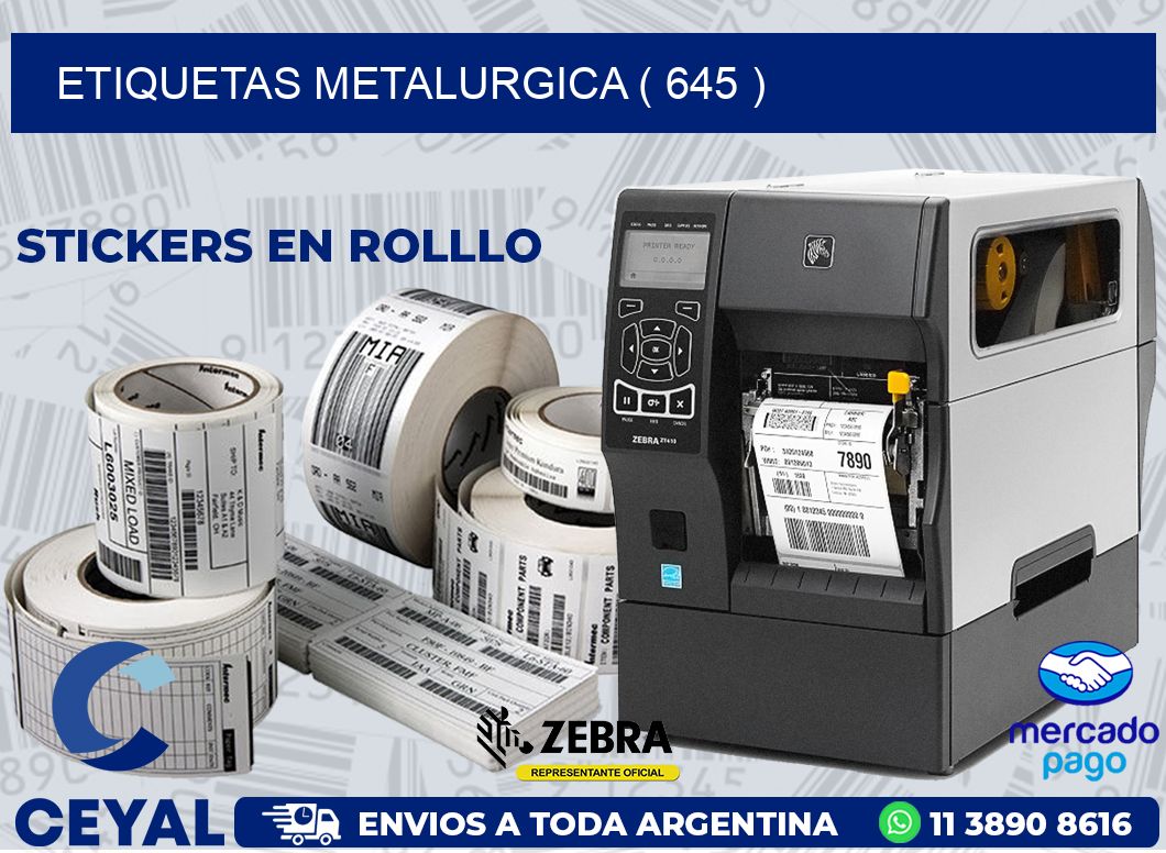 ETIQUETAS METALURGICA ( 645 )