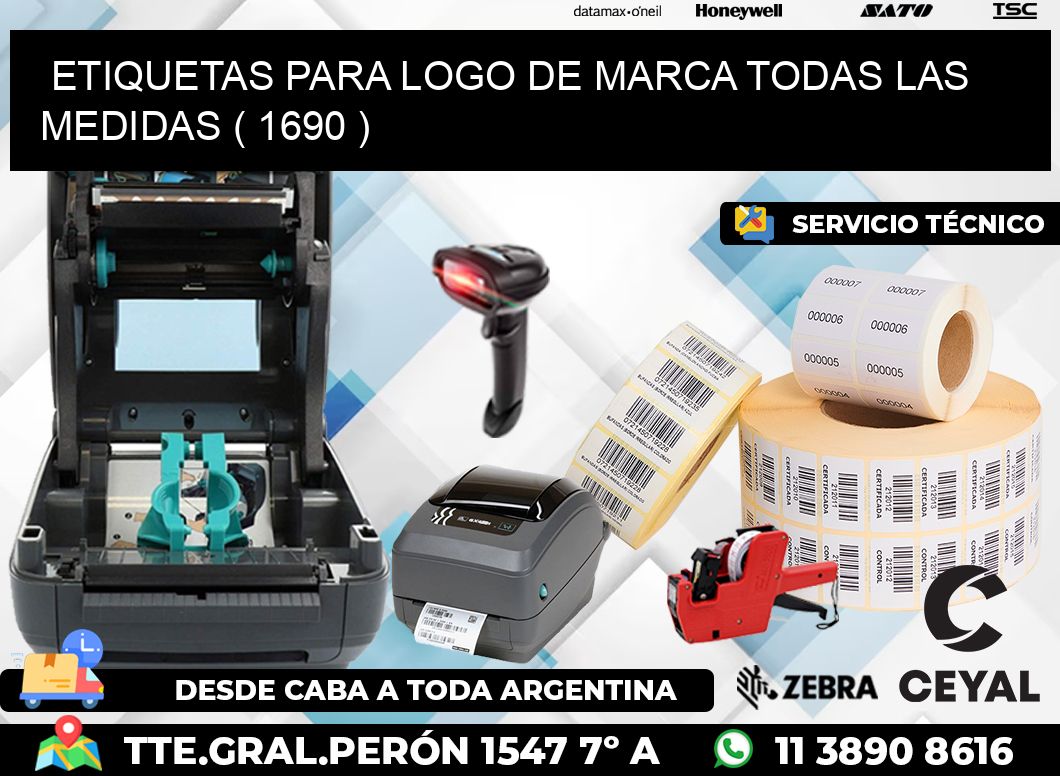 ETIQUETAS PARA LOGO DE MARCA TODAS LAS MEDIDAS ( 1690 )