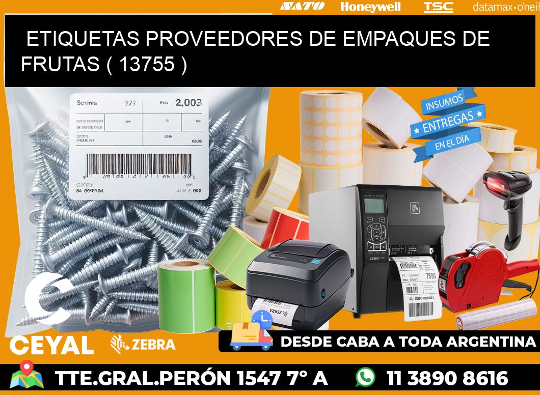 ETIQUETAS PROVEEDORES DE EMPAQUES DE FRUTAS ( 13755 )