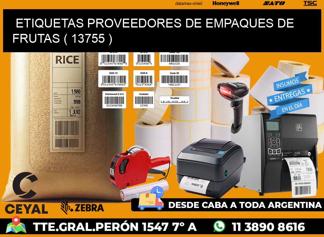 ETIQUETAS PROVEEDORES DE EMPAQUES DE FRUTAS ( 13755 )