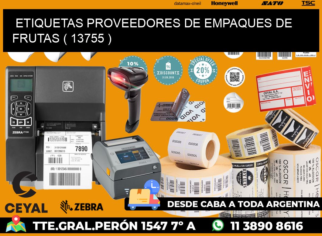 ETIQUETAS PROVEEDORES DE EMPAQUES DE FRUTAS ( 13755 )