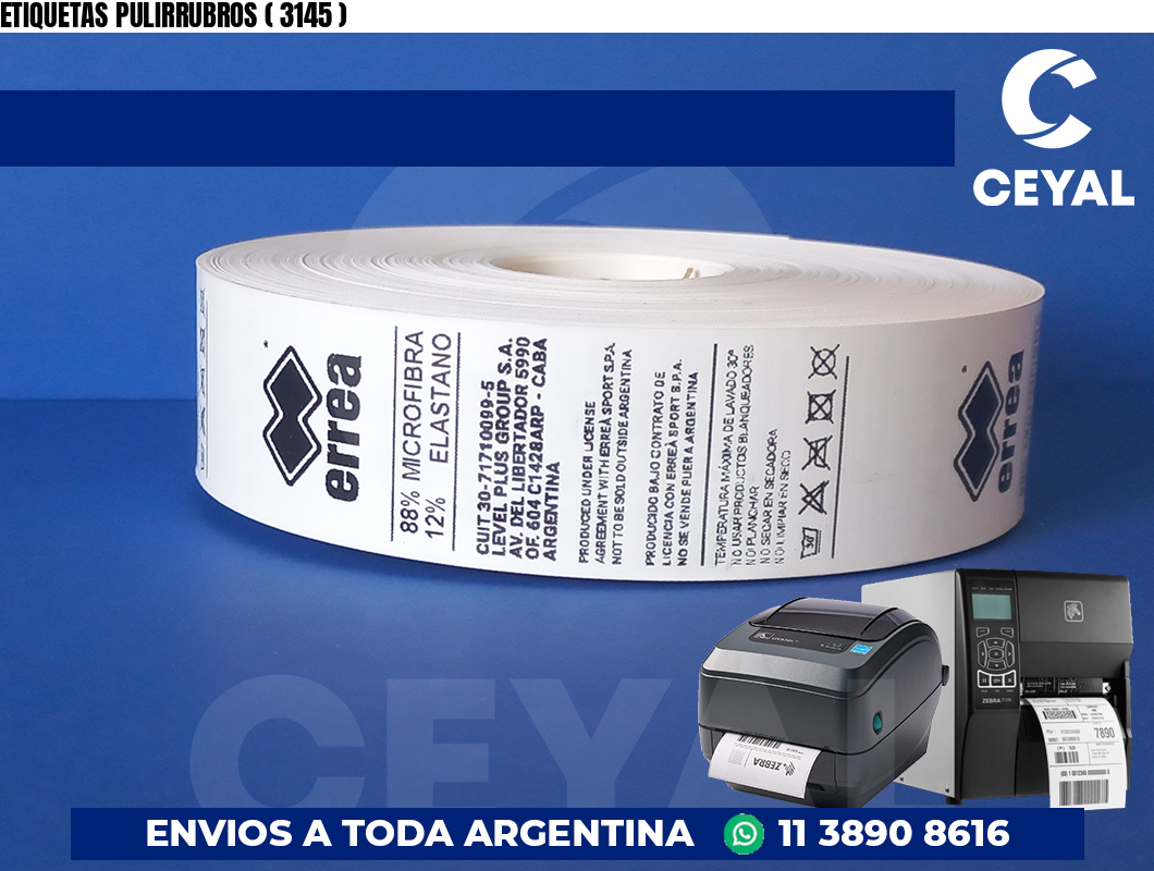 ETIQUETAS PULIRRUBROS ( 3145 )