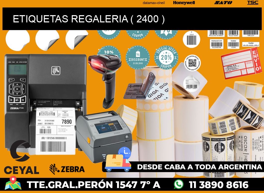 ETIQUETAS REGALERIA ( 2400 )