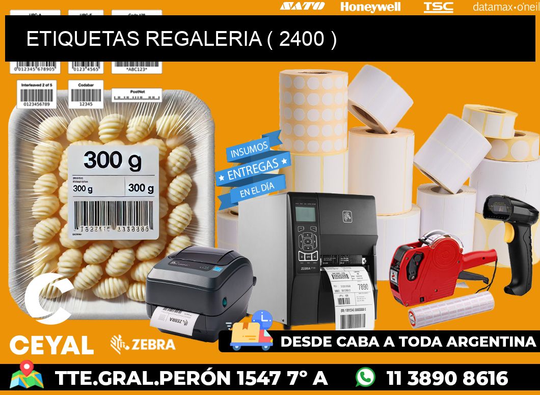 ETIQUETAS REGALERIA ( 2400 )