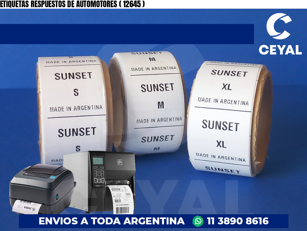 ETIQUETAS RESPUESTOS DE AUTOMOTORES ( 12645 )