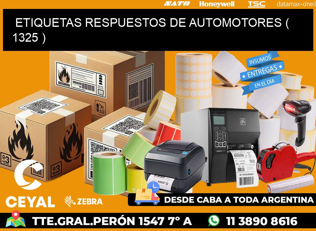 ETIQUETAS RESPUESTOS DE AUTOMOTORES ( 1325 )