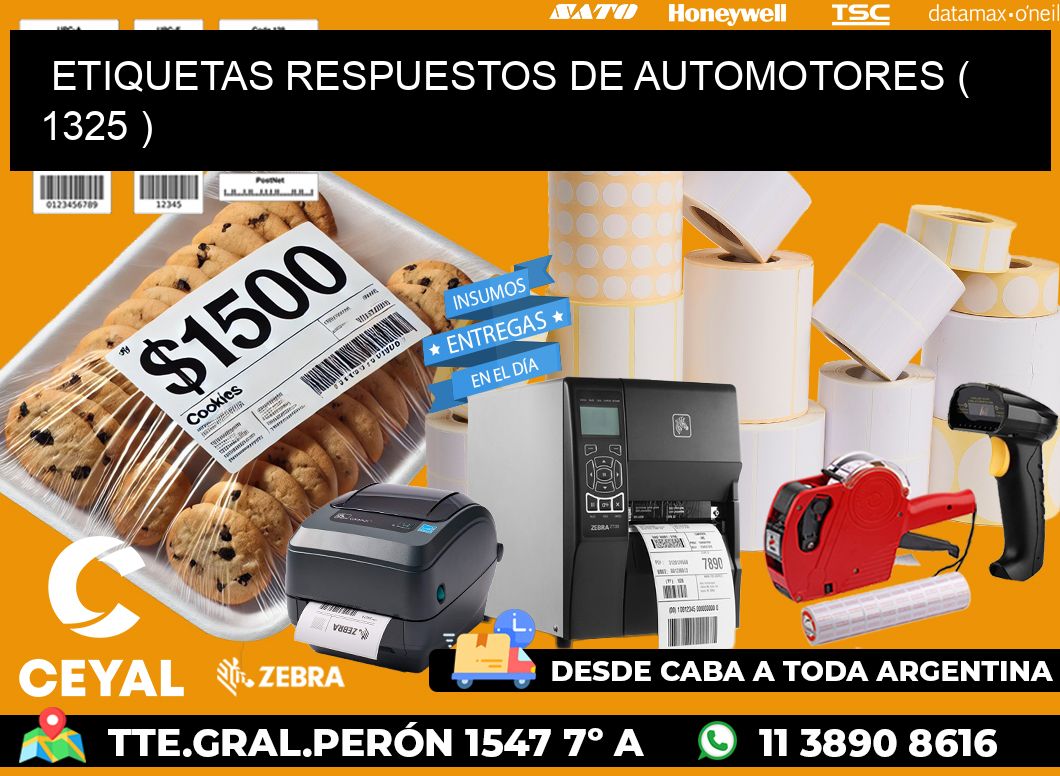 ETIQUETAS RESPUESTOS DE AUTOMOTORES ( 1325 )