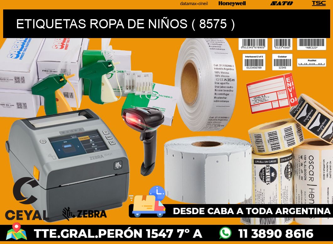 ETIQUETAS ROPA DE NIÑOS ( 8575 )
