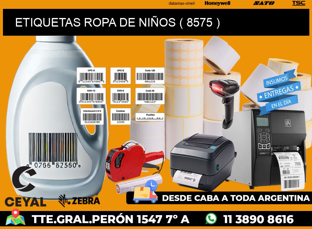 ETIQUETAS ROPA DE NIÑOS ( 8575 )