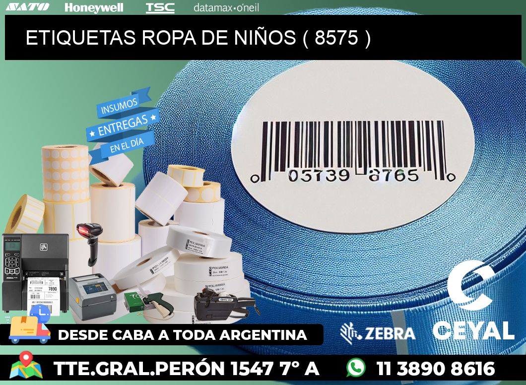 ETIQUETAS ROPA DE NIÑOS ( 8575 )