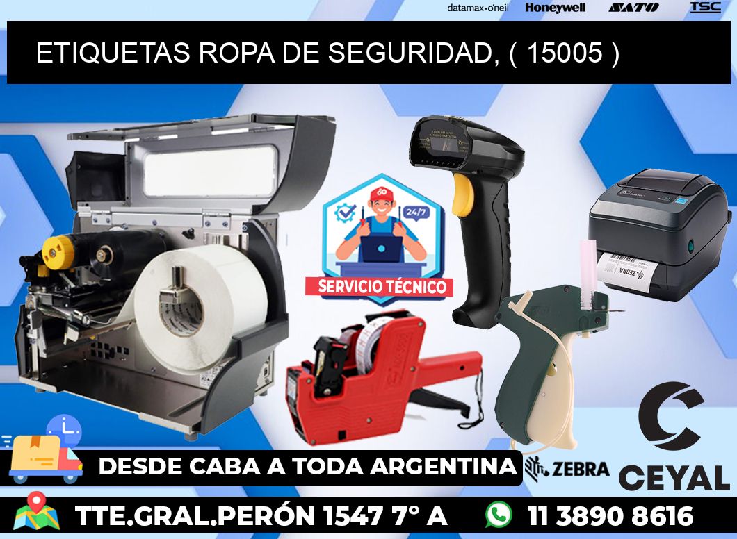 ETIQUETAS ROPA DE SEGURIDAD, ( 15005 )
