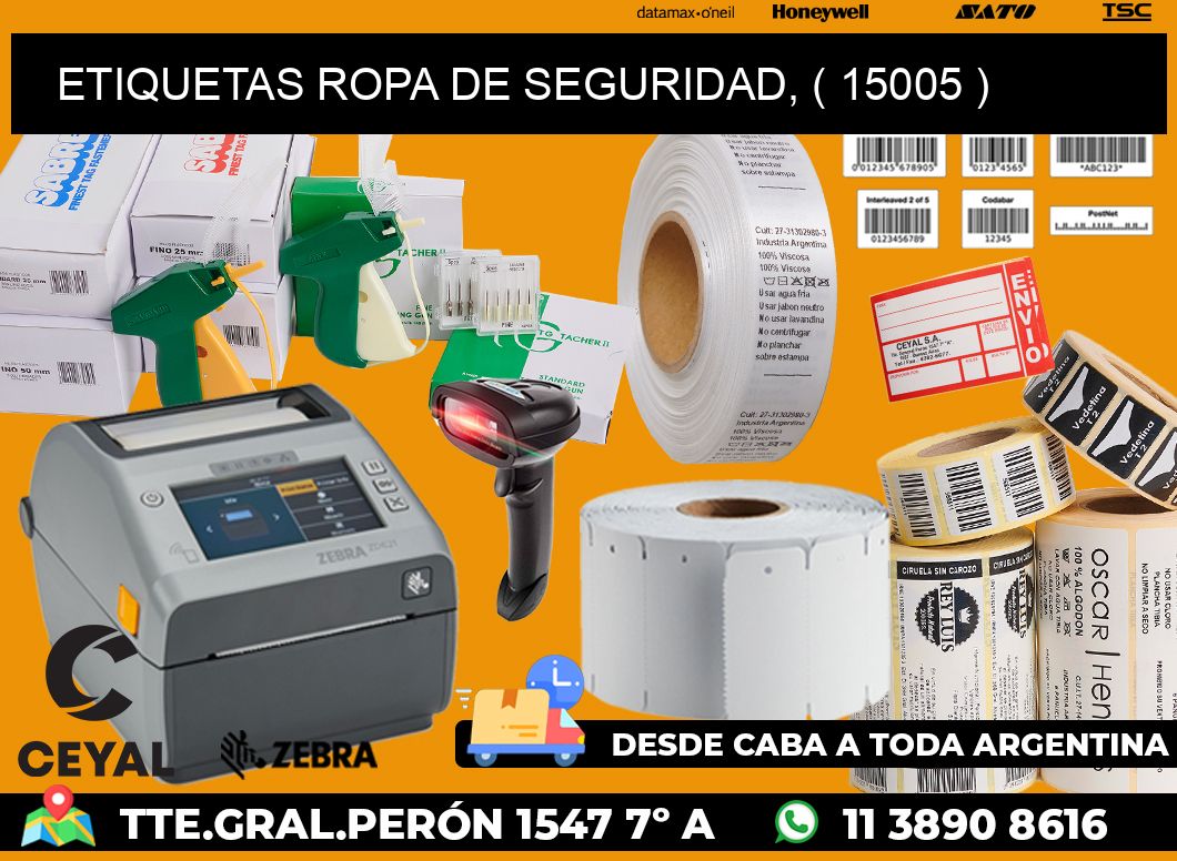 ETIQUETAS ROPA DE SEGURIDAD, ( 15005 )
