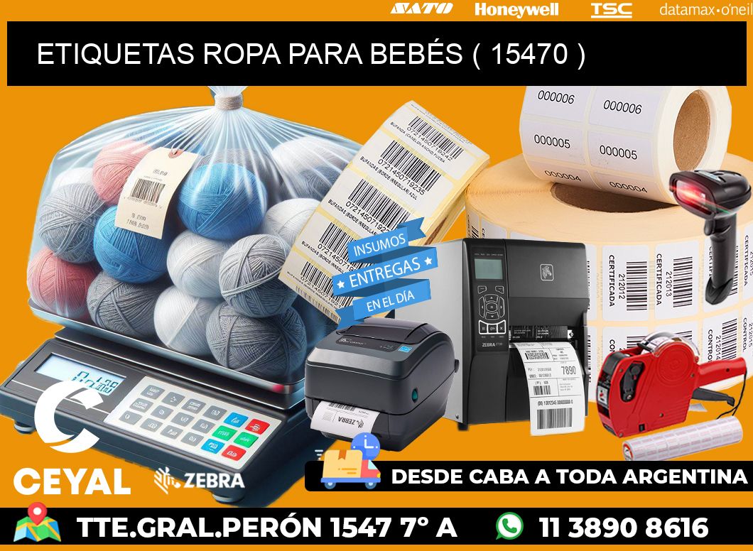 ETIQUETAS ROPA PARA BEBÉS ( 15470 )