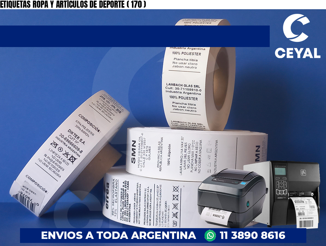 ETIQUETAS ROPA Y ARTÍCULOS DE DEPORTE ( 170 )