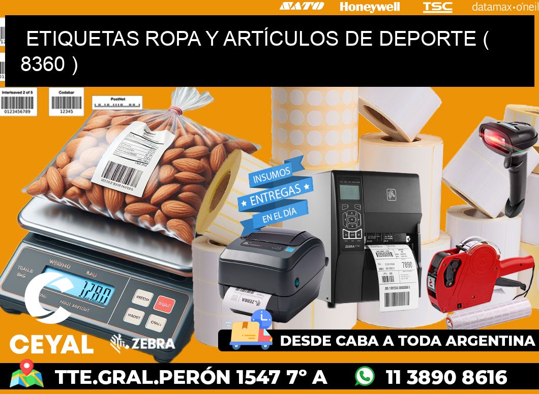 ETIQUETAS ROPA Y ARTÍCULOS DE DEPORTE ( 8360 )