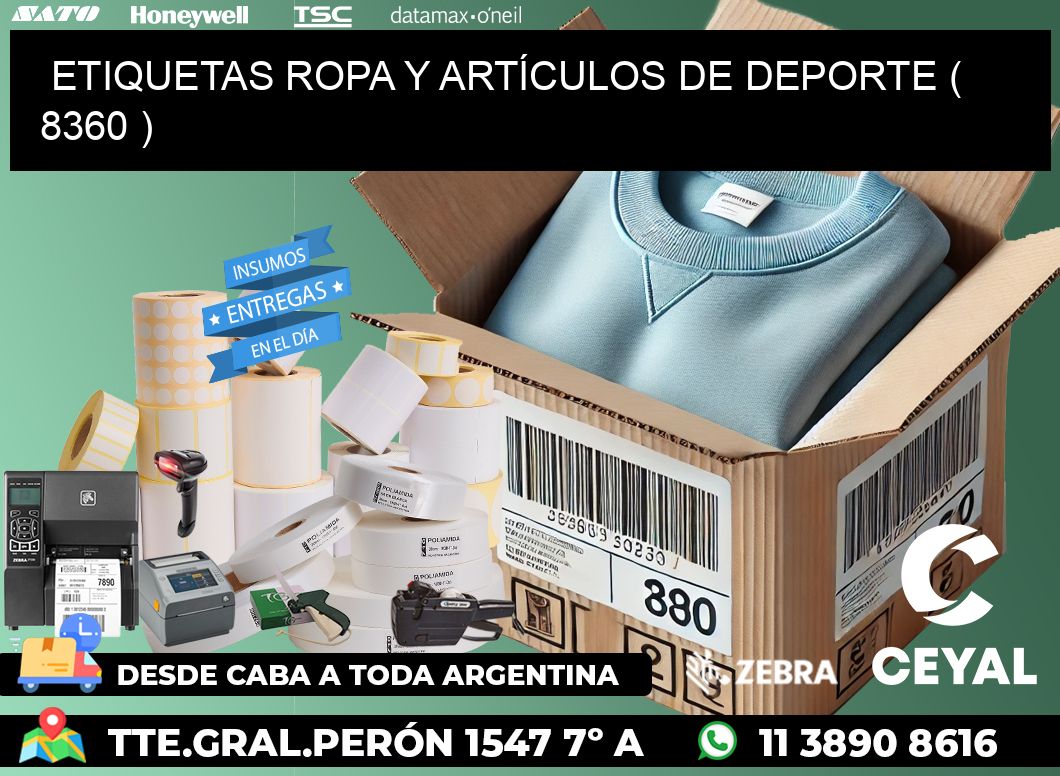 ETIQUETAS ROPA Y ARTÍCULOS DE DEPORTE ( 8360 )