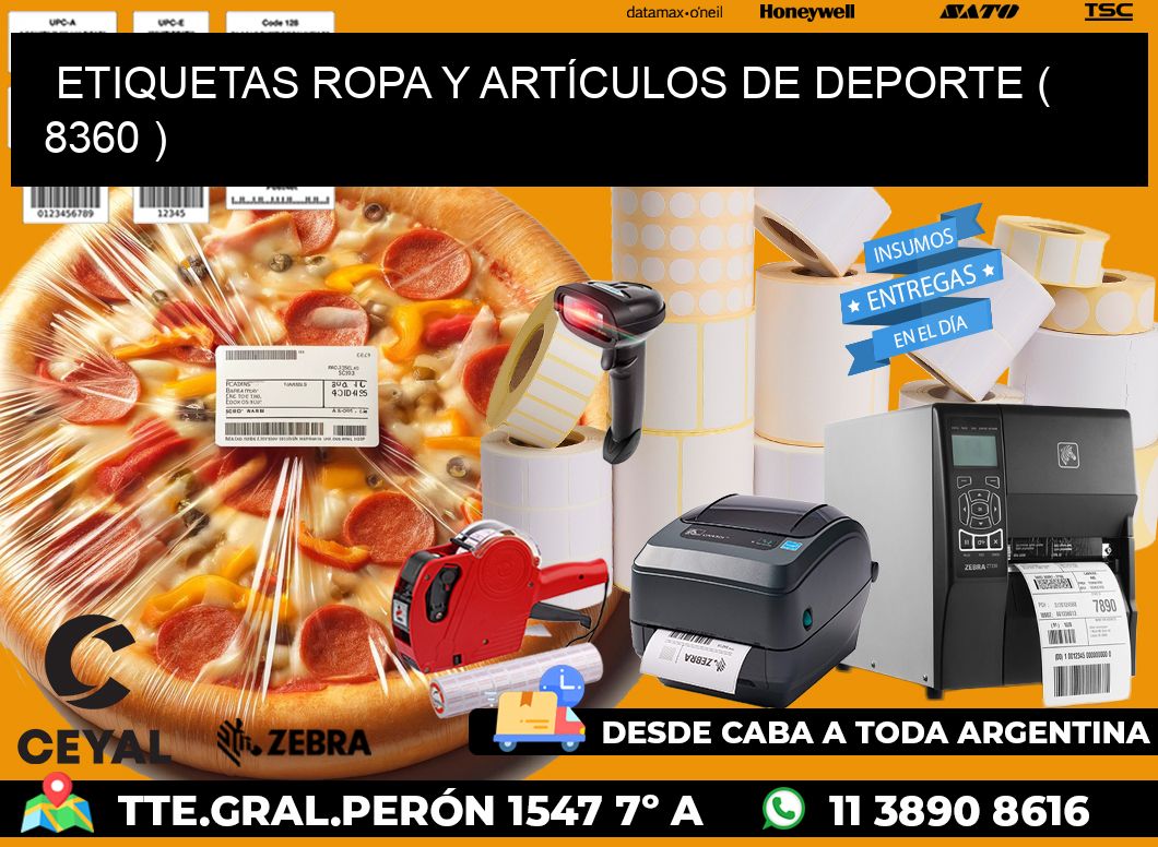 ETIQUETAS ROPA Y ARTÍCULOS DE DEPORTE ( 8360 )