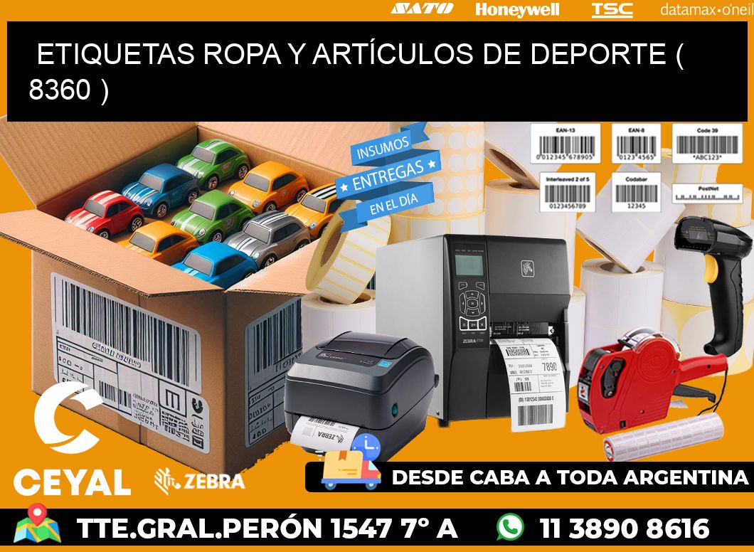 ETIQUETAS ROPA Y ARTÍCULOS DE DEPORTE ( 8360 )