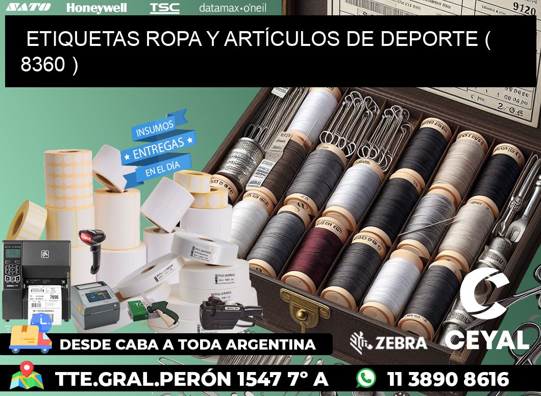 ETIQUETAS ROPA Y ARTÍCULOS DE DEPORTE ( 8360 )
