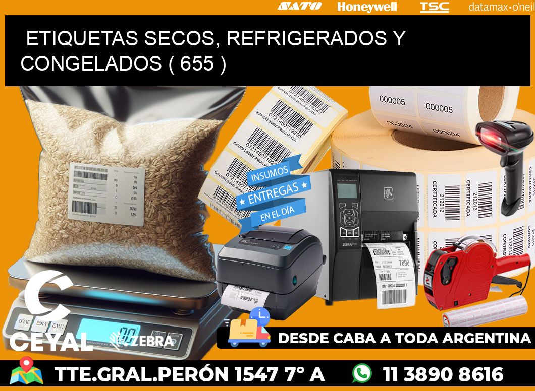 ETIQUETAS SECOS, REFRIGERADOS Y CONGELADOS ( 655 )