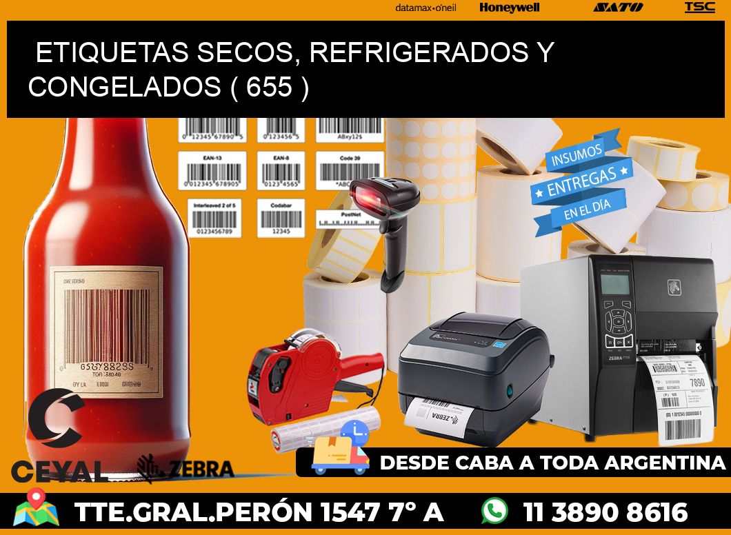 ETIQUETAS SECOS, REFRIGERADOS Y CONGELADOS ( 655 )