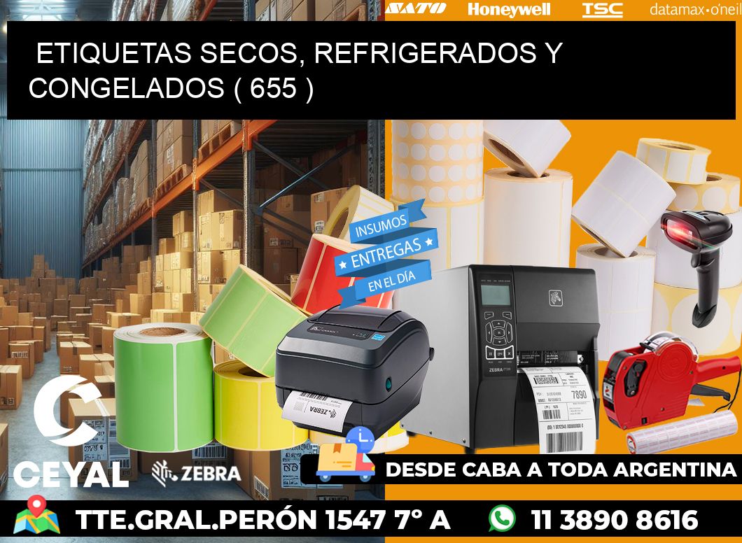 ETIQUETAS SECOS, REFRIGERADOS Y CONGELADOS ( 655 )