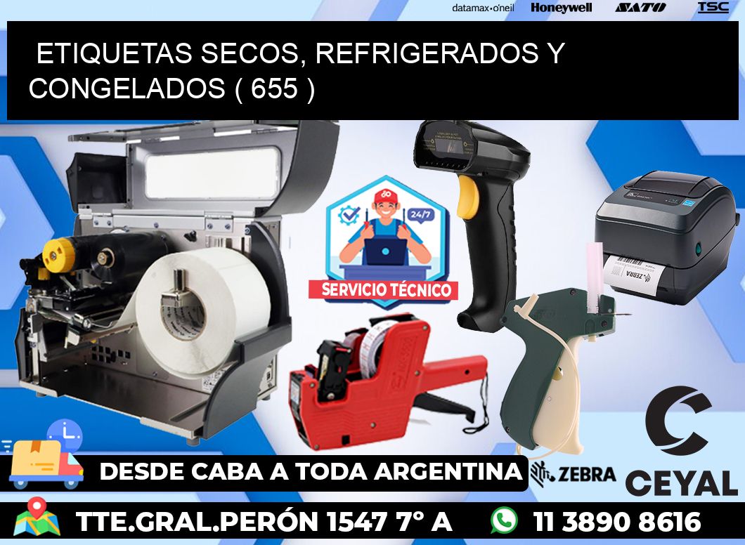 ETIQUETAS SECOS, REFRIGERADOS Y CONGELADOS ( 655 )