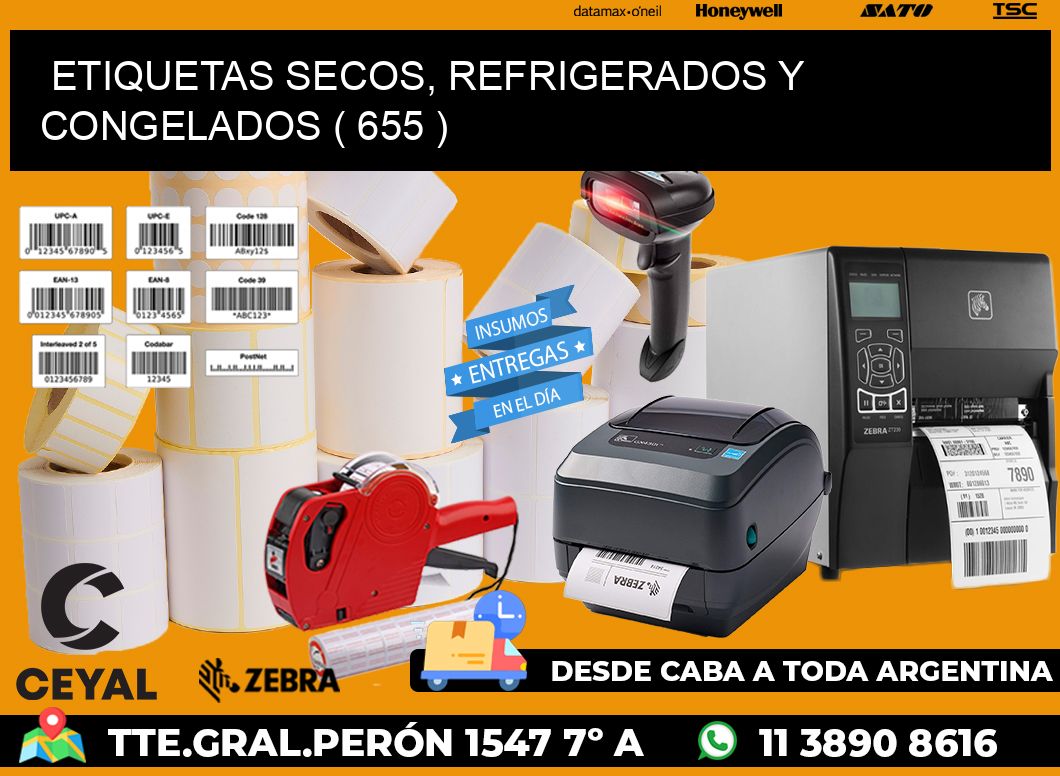 ETIQUETAS SECOS, REFRIGERADOS Y CONGELADOS ( 655 )