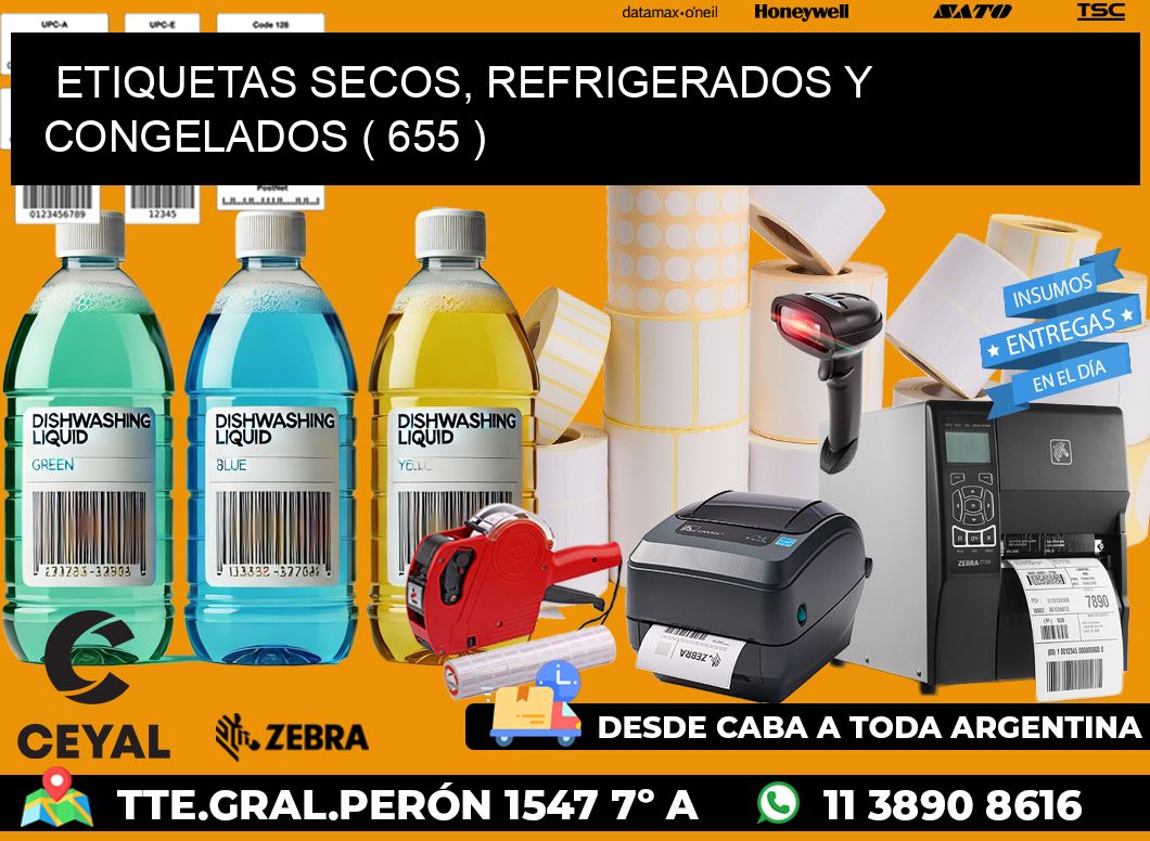 ETIQUETAS SECOS, REFRIGERADOS Y CONGELADOS ( 655 )
