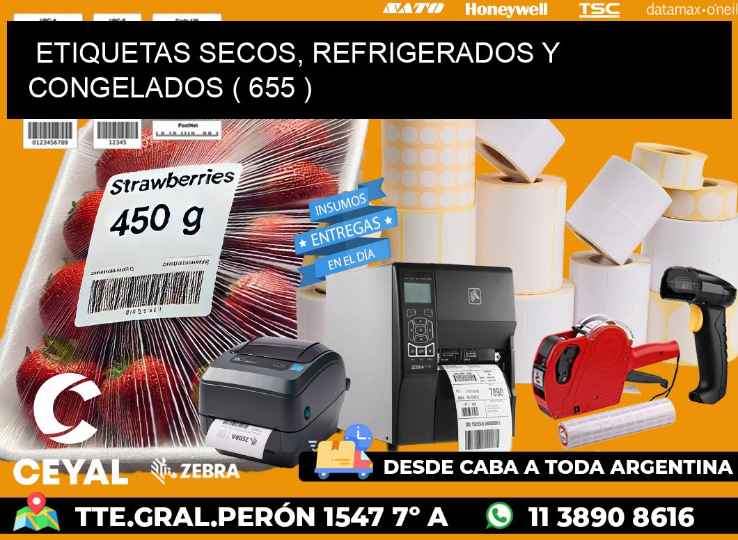 ETIQUETAS SECOS, REFRIGERADOS Y CONGELADOS ( 655 )