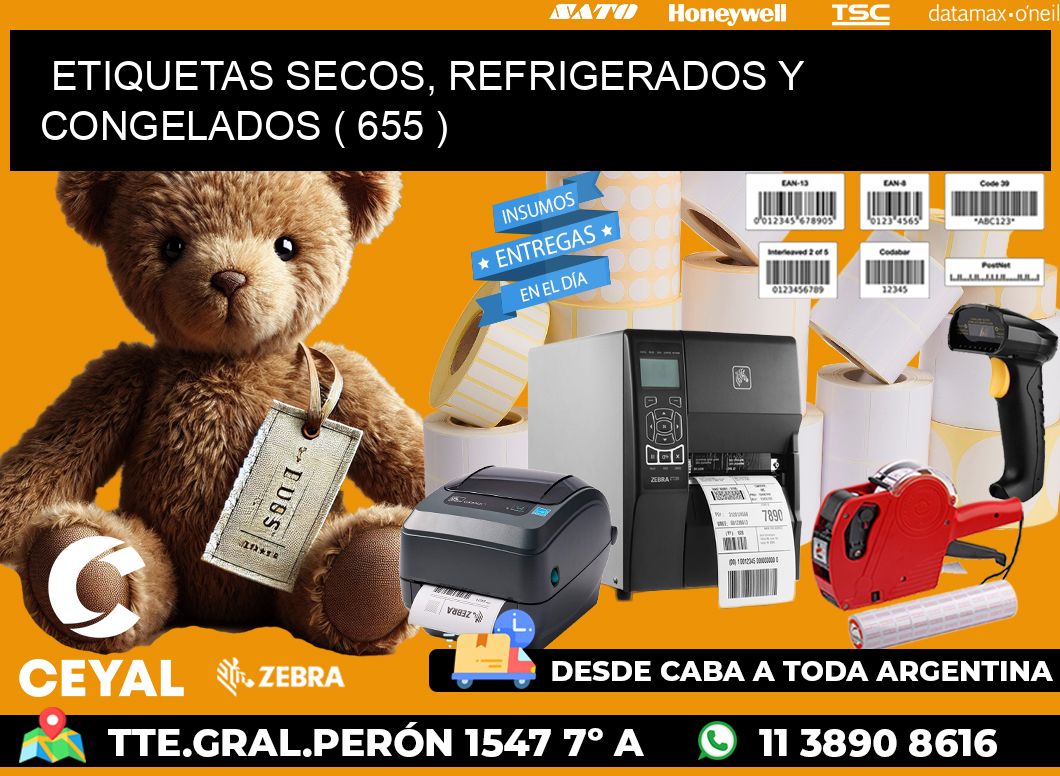 ETIQUETAS SECOS, REFRIGERADOS Y CONGELADOS ( 655 )
