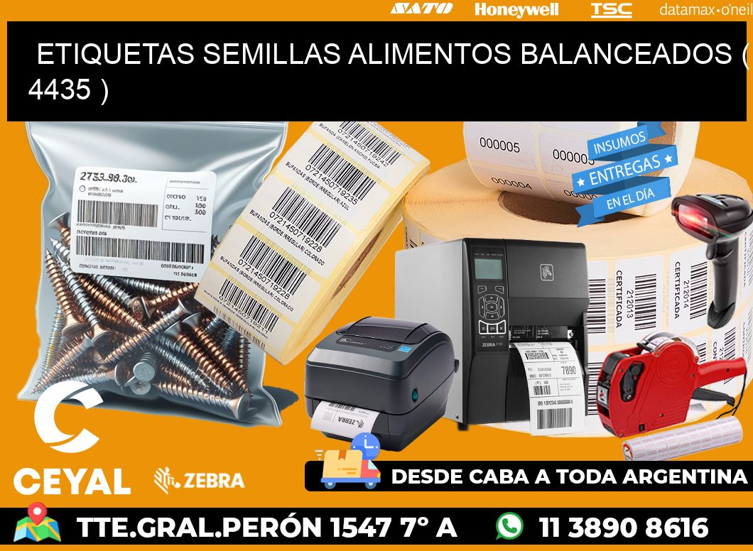 ETIQUETAS SEMILLAS ALIMENTOS BALANCEADOS ( 4435 )