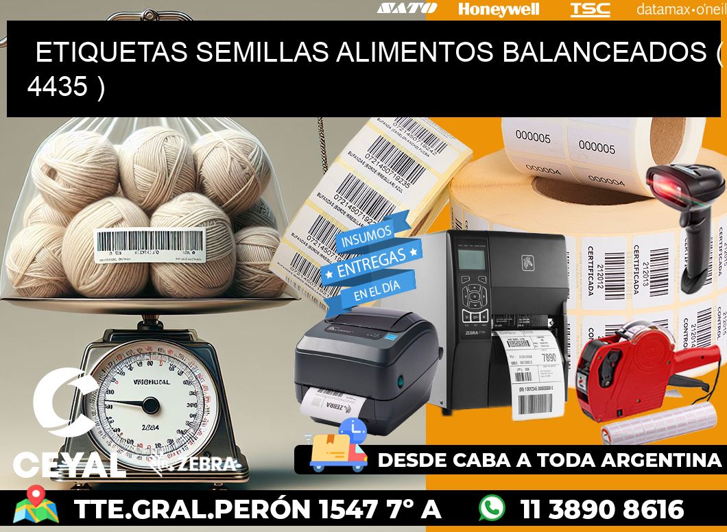 ETIQUETAS SEMILLAS ALIMENTOS BALANCEADOS ( 4435 )