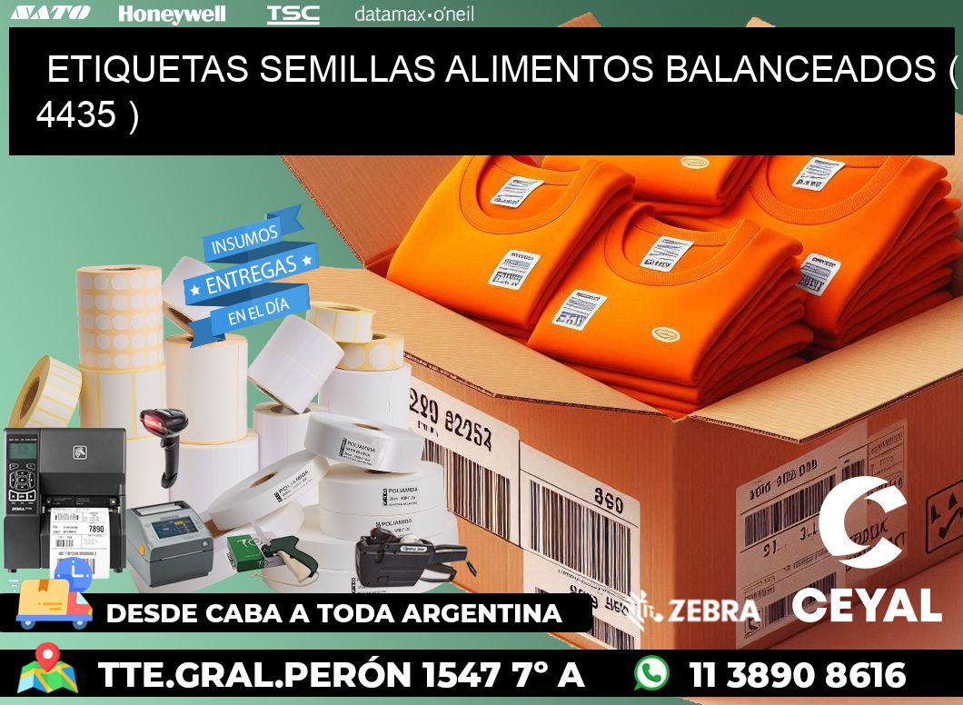 ETIQUETAS SEMILLAS ALIMENTOS BALANCEADOS ( 4435 )