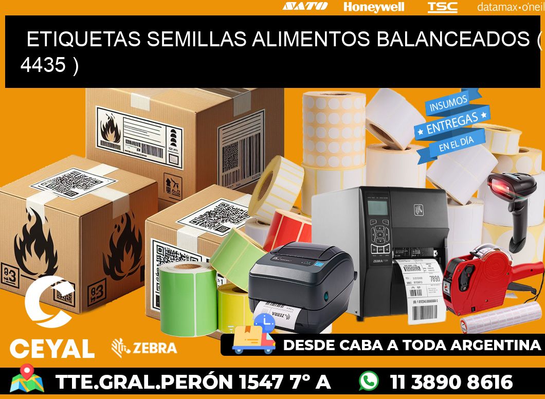 ETIQUETAS SEMILLAS ALIMENTOS BALANCEADOS ( 4435 )