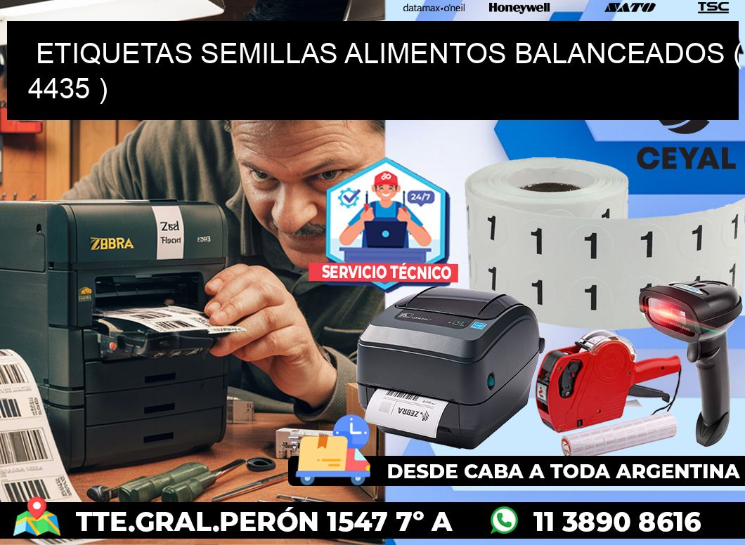 ETIQUETAS SEMILLAS ALIMENTOS BALANCEADOS ( 4435 )