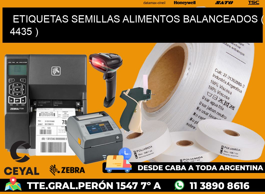 ETIQUETAS SEMILLAS ALIMENTOS BALANCEADOS ( 4435 )