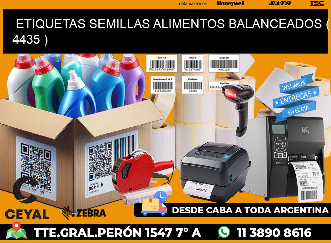 ETIQUETAS SEMILLAS ALIMENTOS BALANCEADOS ( 4435 )